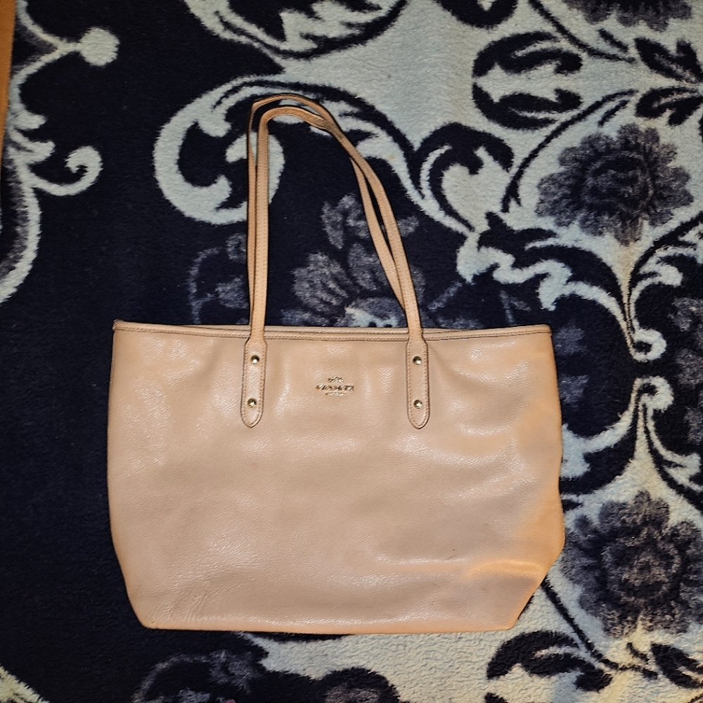 Coach Tan Leather Tote Bag